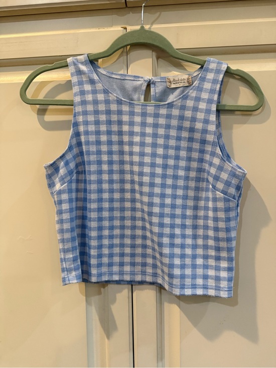 Altar'd State Tops - Altar'd State Light Blue Gingham Tank Top with a back keyhole closure
